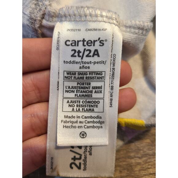 Carter's 2t girls ice cream print pajama set - Picture 3 of 5